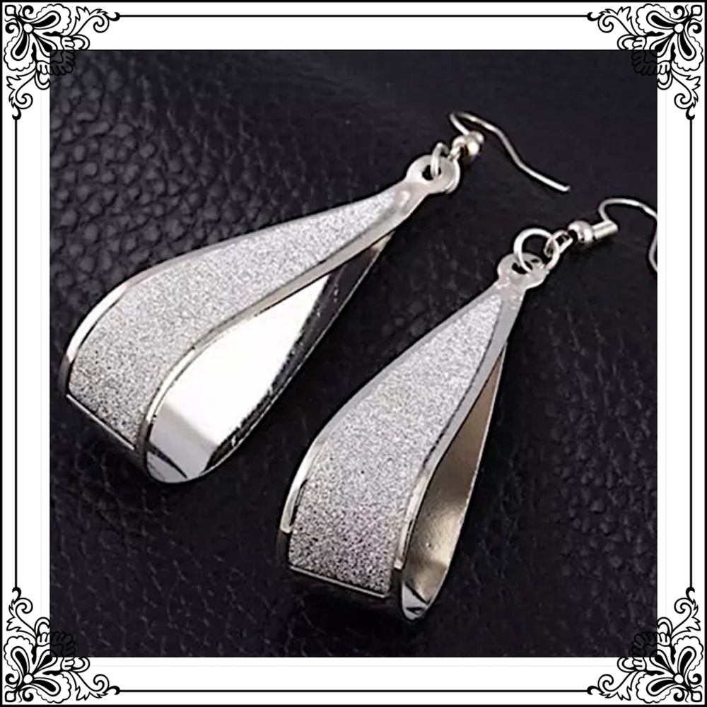 Silver Hoop Earrings - Picture 3 of 4